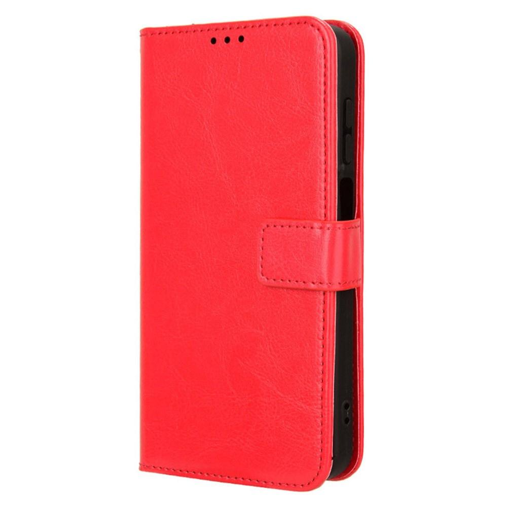 Flip Case for Samsung Galaxy M35, Crazy Horse Wallet, Red