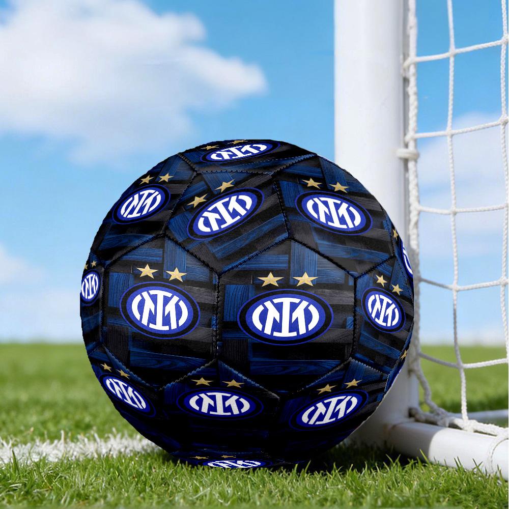 Inter FC Crest Printed No. 5 Soccer Balls, High-Quality, Anti-Slip, Protective Football, A Unique Gift , Birthdays, Christmas Gifts
