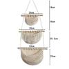Bohemian 3 Tier Cotton Linen Storage Baskets Wall Hanging Sundries Organizer