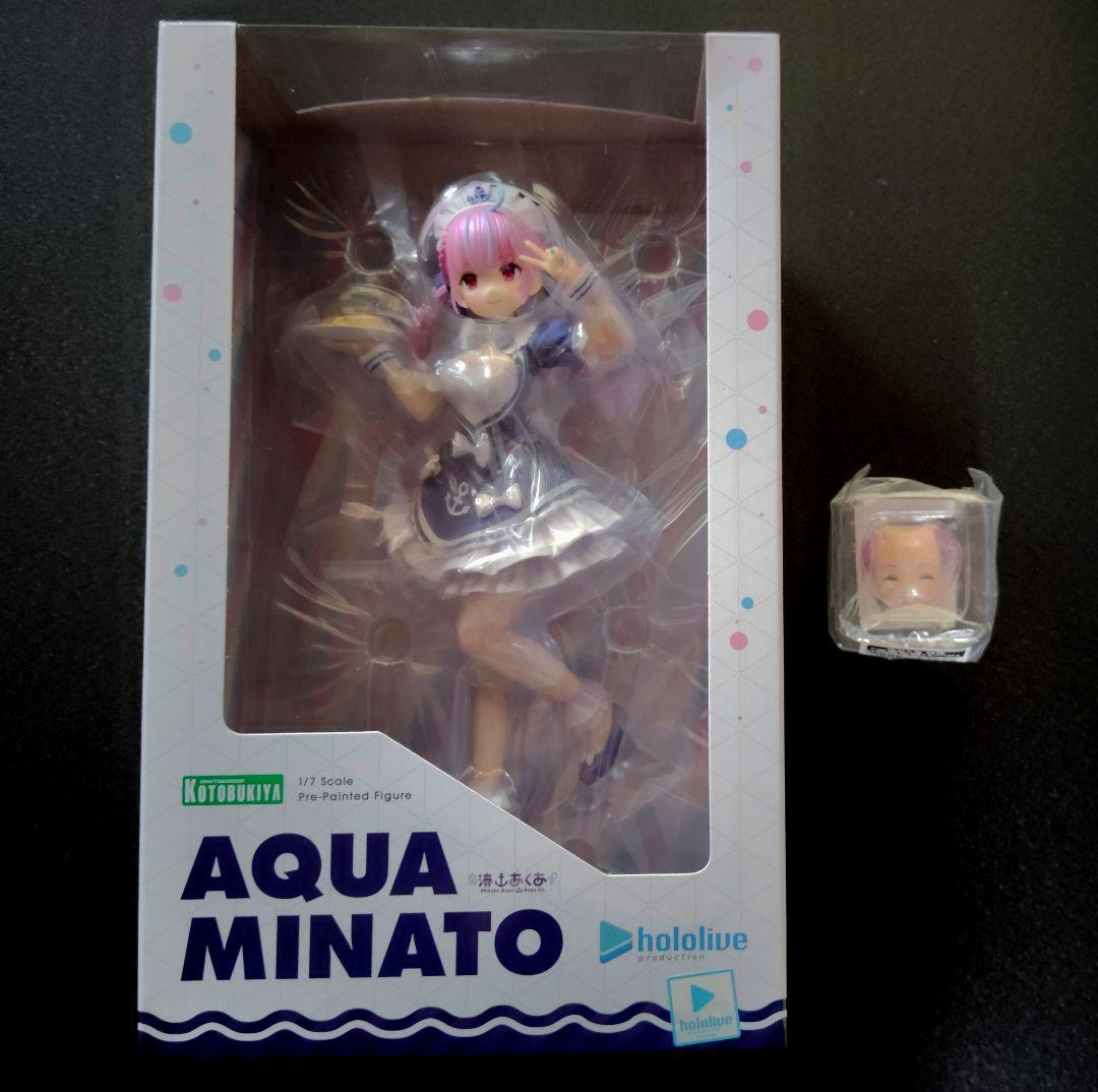 

[USED] Minato Aqua (First Production Edition) Kotobukiya Figure with Shop-Exclusive Smiling Face Part Bonus