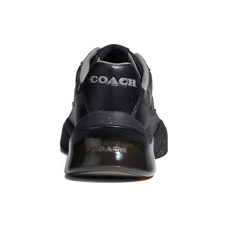 Coach Leather Low Top Sports Casual Shoes Men's Black C8812-BLK