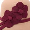 Women's Korean Style Flower Faux Wool Winter Hat