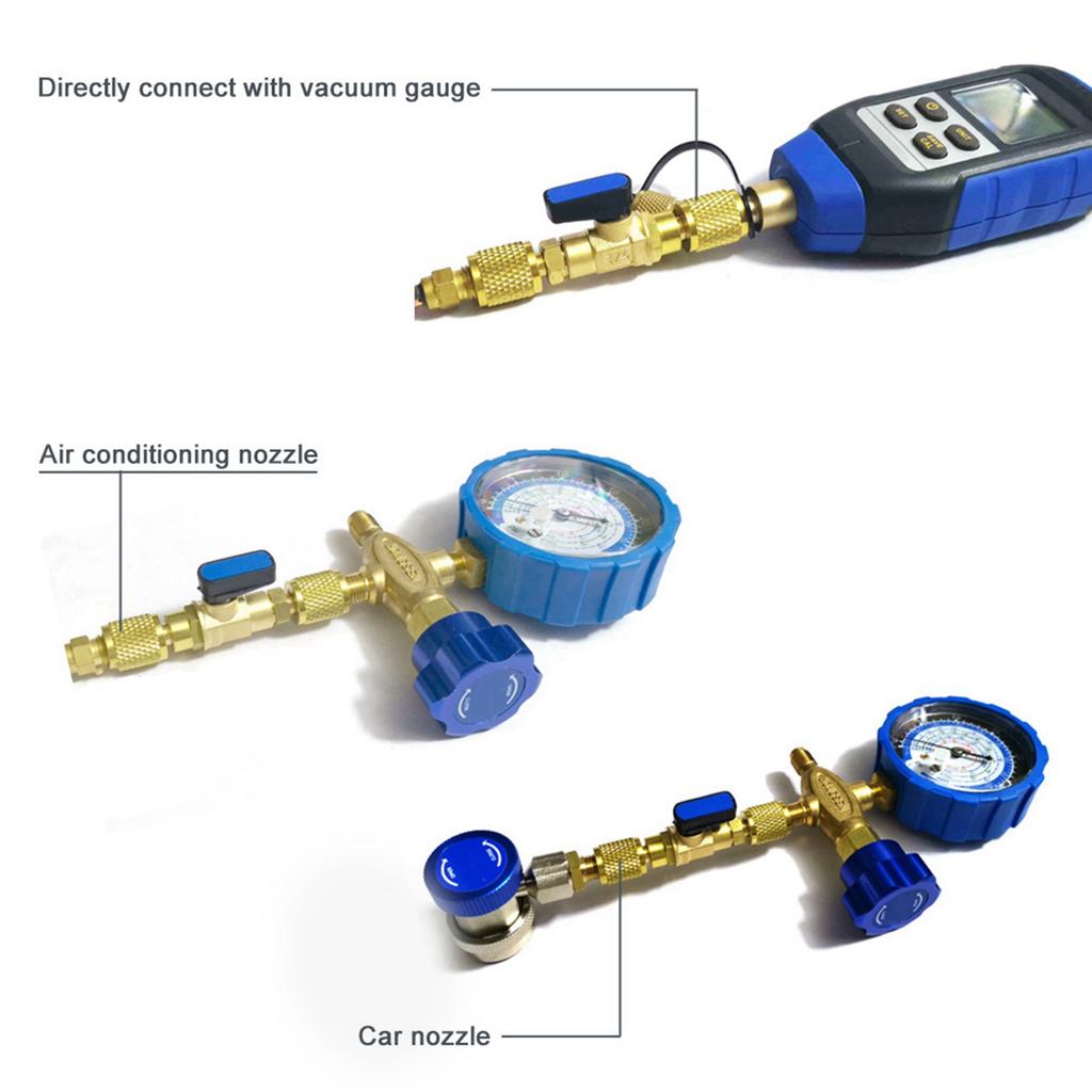 Valve Connector Adapter Brass Refrigerant Cooling Valve G1 or 4 Inch with High Pressure Resistance, Stable Performance and High Accuracy for