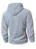 2025 Autumn/Winter European & American Men's Plush Zip-Up Hoodie - Casual Solid Color