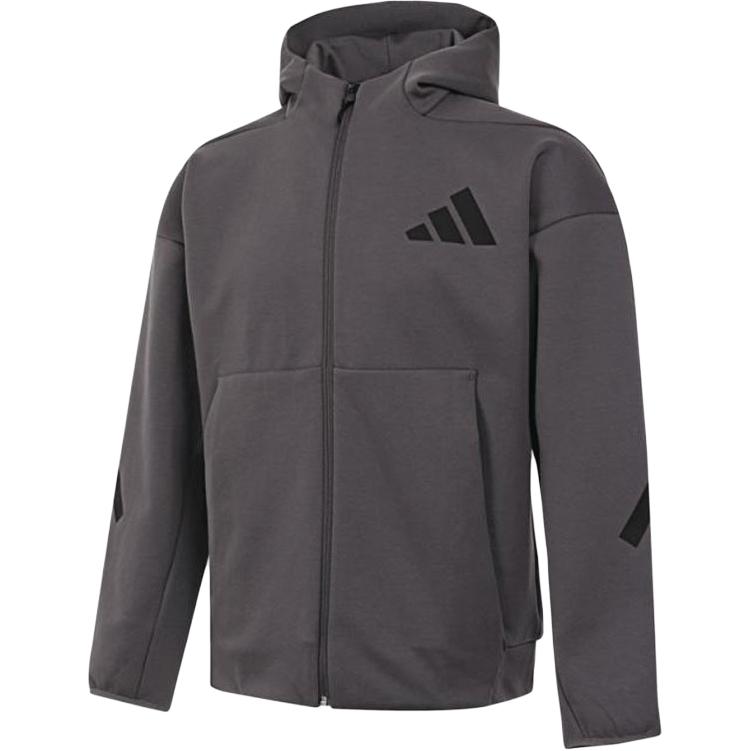 Adidas logo-detail hooded zip-up jacket JD2911- XL