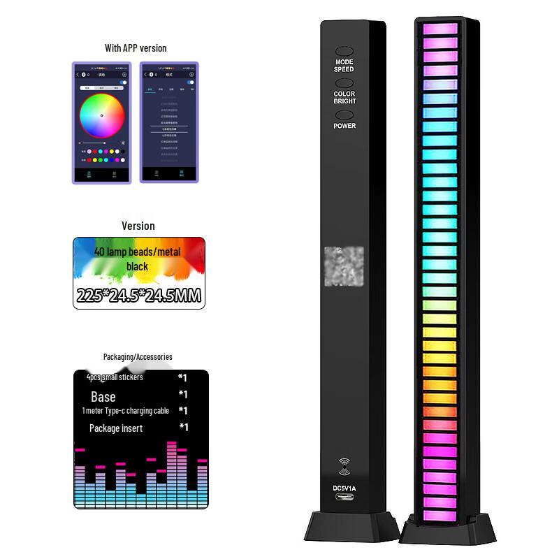 CNMF RGB Sound-Activated Music Rhythm LED Ambient Light