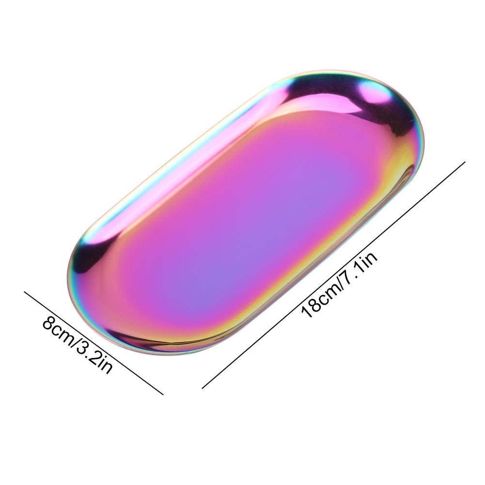 

Stainless Storage Tray Stainless Jewelry Tray Nordic Stainless Storage Tray Cosmetics Jewelry Cake Plate for Office Desks