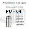 304 Stainless Steel Quick Connect Pneumatic Tube Fittings - PU4-6-8-10 High Pressure Air Nozzle Straight Push-in Elements