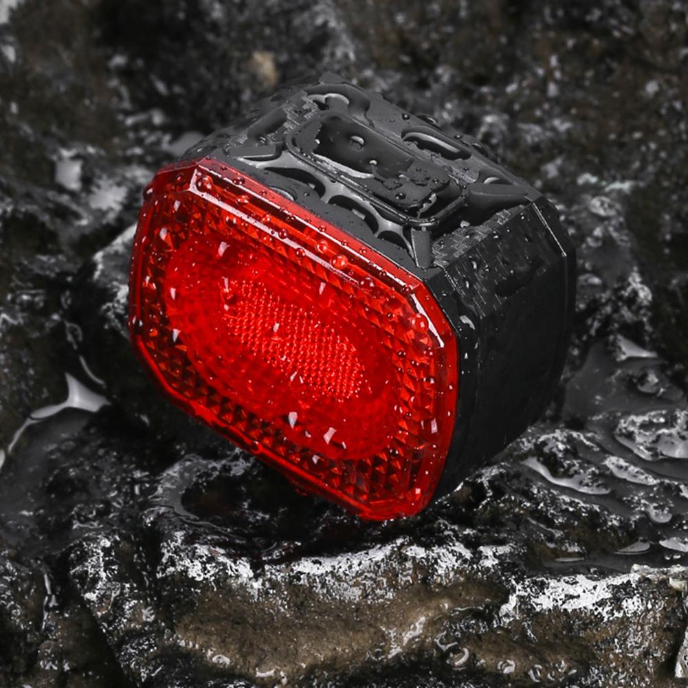 Bike Tail Light Brake Sensing USB Rechargeable Bicycle Rear Light Waterproof Cycling Safety Warning Light for Night Riding