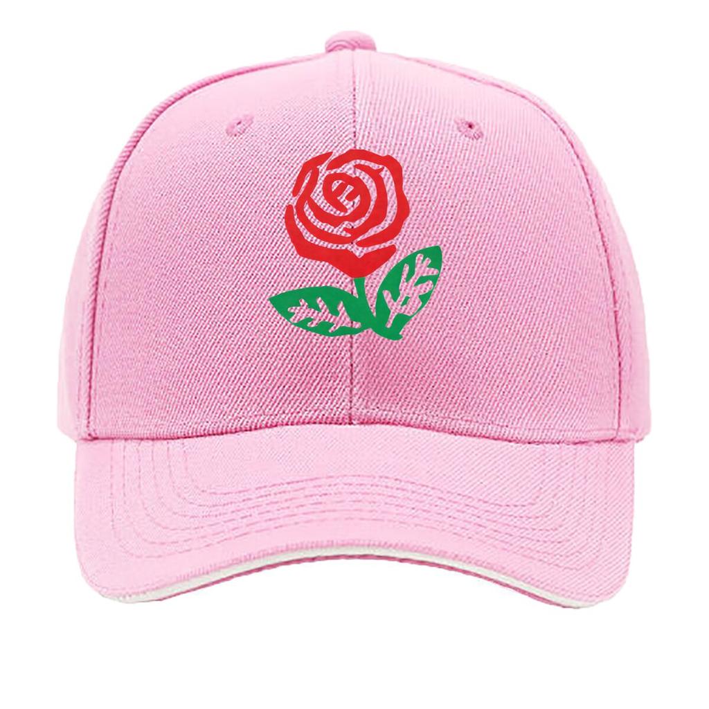 Green Leaf Rose Baseball Cap Breathable Adjustable Hat for Couples Lightweight YK Style Couple Ha Sandwich Baseball Cap
