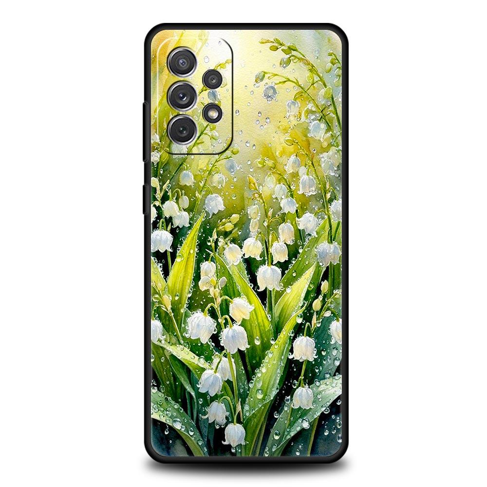 

Lily Of The Valley Clear Floral Phone Case for Samsung Galaxy A55 A35 A17 A07 A15 A13 A25 A72 A73 A32 A52 A52S A41 5G Soft TPU samsung a32 4g