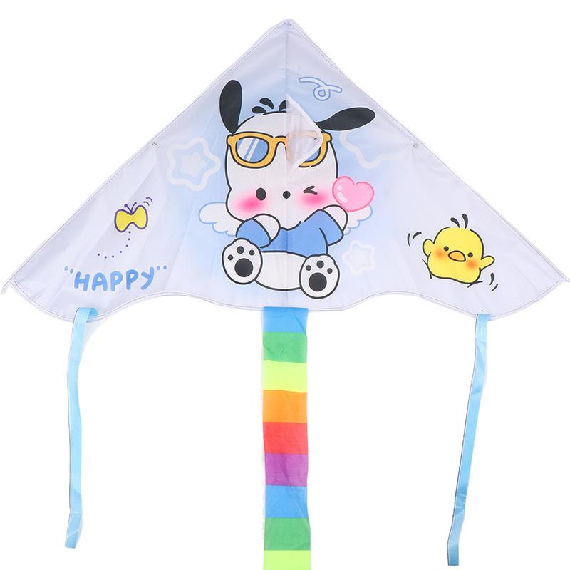 Cute Cartoon Colorful Triangle Kite Flying Toys Kite For Children Kids With 30M Kite String Outdoor Fun Sports Kites Toys