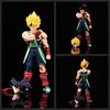 24cm/9.4in Anime Z Figure Bardock Figure Collectible Model Statue Toy Gift (Two Heads)