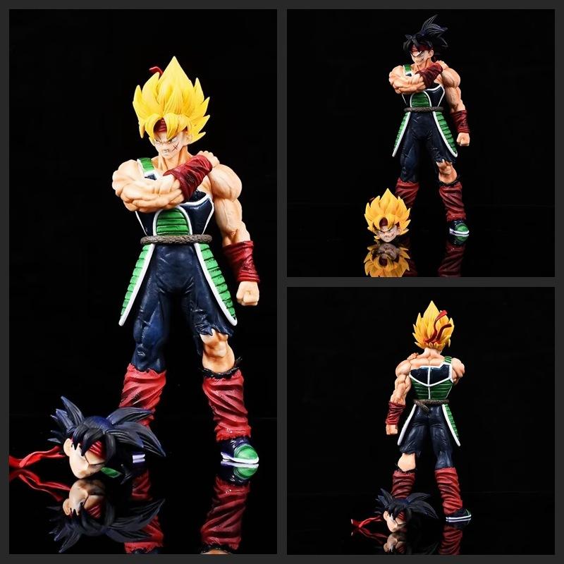 24cm/9.4in Anime Z Figure Bardock Figure Collectible Model Statue Toy Gift (Two Heads)