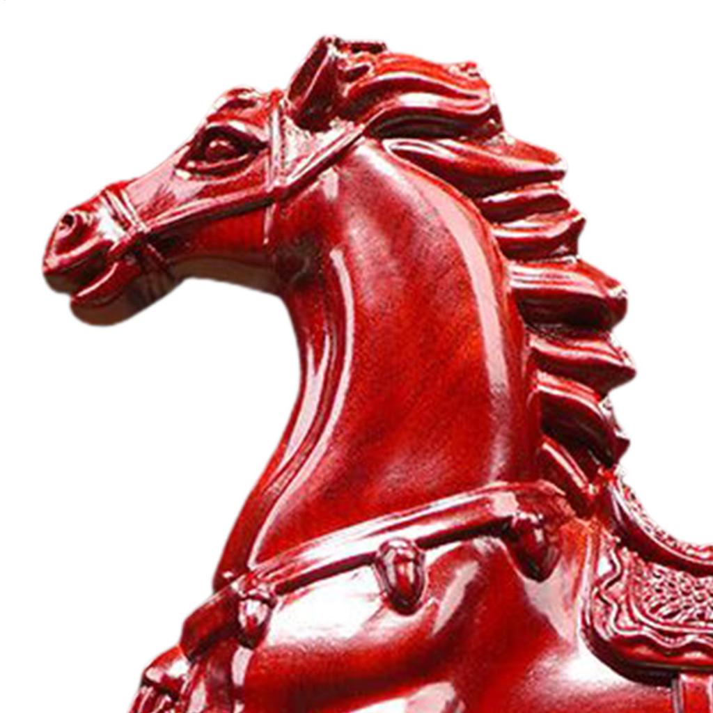 2026 Horse Year Figurines Decoration Auspicious Horse Statue for Luck & Wealth Animal Desktop Ornament for Bookshelf TV Cabinet