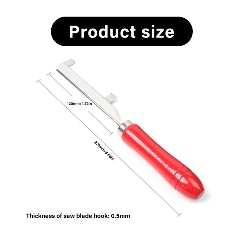 Fret Grooves Scraper Featuring Ergonomic Wood Handle Music Repair Double Direction Hacksaw Fret Cleaning Tool for Guitar