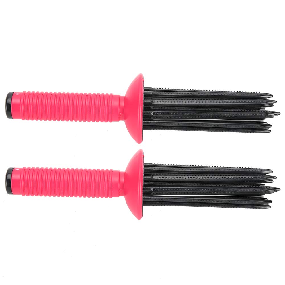 Portable Hair Fluffy 2pcs Round Hair Brush Anti‑Slip Hair Curler 17 Comb Teeth Hairstyling Tools Travel Personal Use for Home Hair Salon