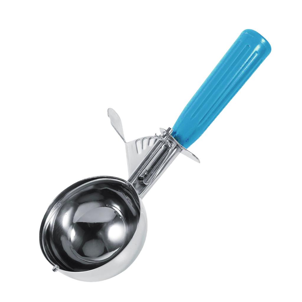 Practical Stainless Steel Fruit Ice Cream Scoop Spoon with Plastic Handle Kitchen Tool (5.2cm)
