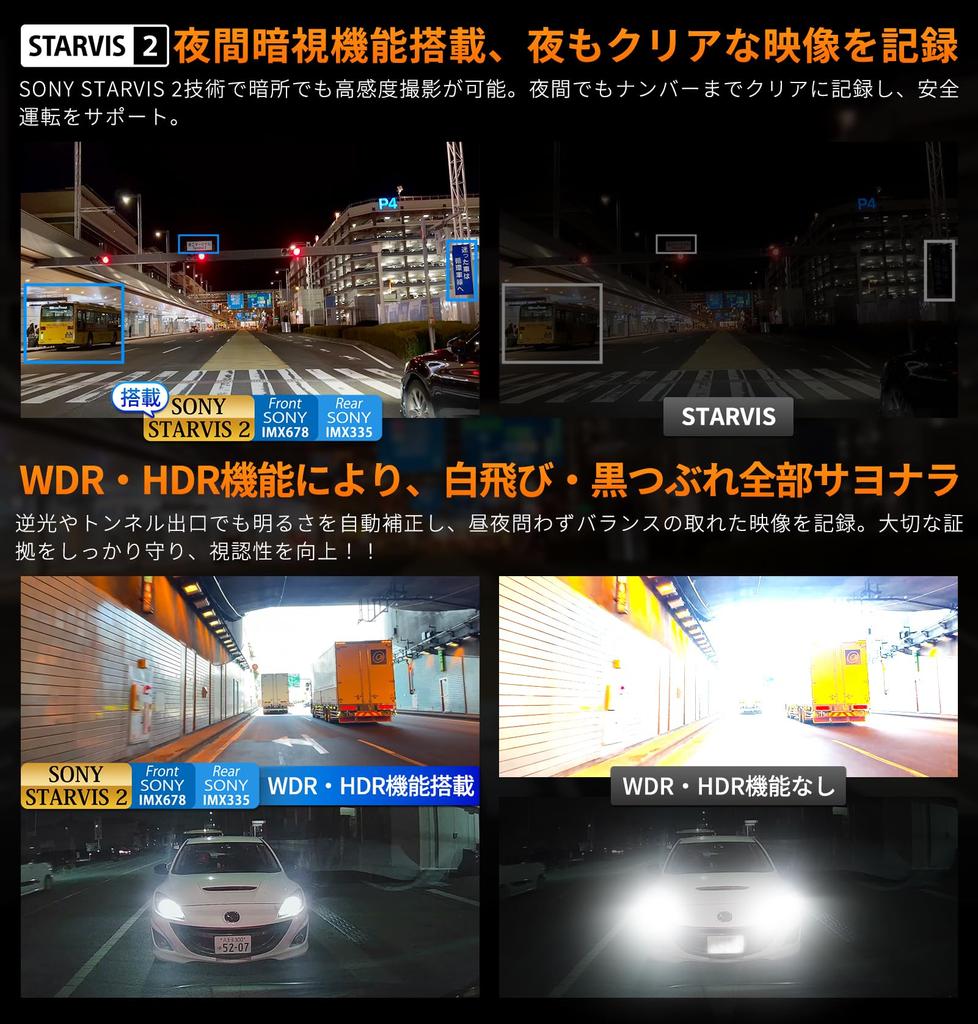 PORMIDOAUTO Obrazová kamera do auta s prednou a zadnou kamerou Dash Cam s IMX678 IMX335 STARVIS Jasný deň a noc pre náročné a 5G WiFi Smartfón