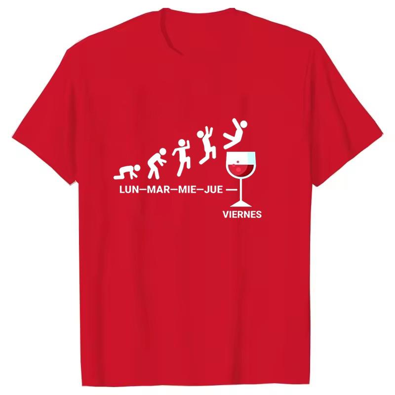 Viernes Beer Printed TShirts Women Unisex Short Sleeve Funny Round Neck Tee Shirt Casual Summer Tops Street Clothing Harajuku Top