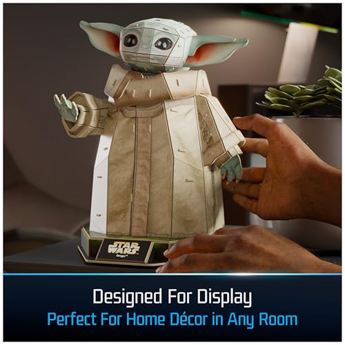 4D Build, Star Wars Grogu 3D-Modellbausatz, Star Wars Sammlerstück & Schreibtischdekoration, Puzzle für Erwachsene, Konstruktionsspielzeug, 103 Teile, 3D-Puzzle, Geschenkidee für Alter 12+
