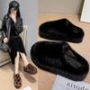 Women's Baotou Lightweight and Comfortable a Footstirrup Heightening Winter Warm Cold Padded Non-slip Wear-resistant Leisure Cotton Slippers
