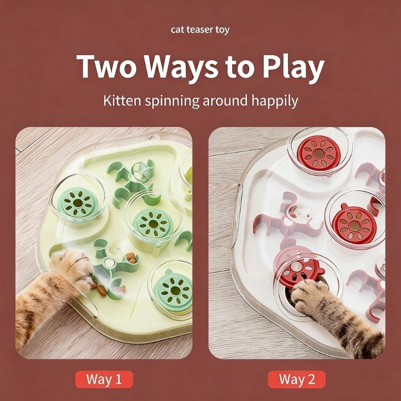 Two Phase Challenge Animal Food Dispenser Plaything With Viewable Structure To Stimulate Hunting Urge And Reduce Fast Eating