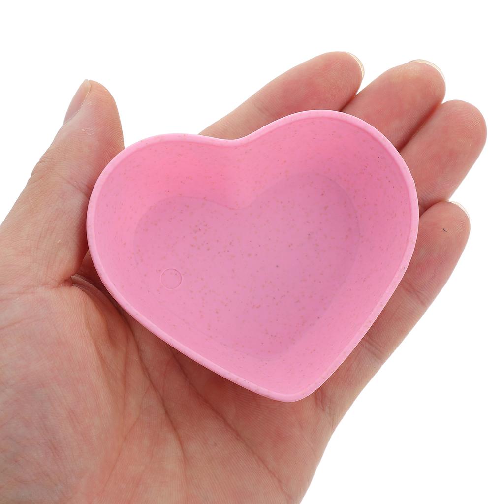 4 Pcs Sauce Dipping Bowls Appetizer Plates Condiment Dish Heart-shaped Tasting Dishes