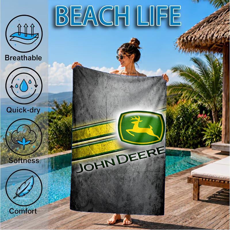 John Deere Design Beach Towel, Quick-drying, Easy to Care for, Suitable for Both Fitness and Beach Vacations,Sports Essential