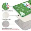 Flannel Thickness  Mat - 1pc Door Mat, Winter Christmas Snowman Skid Resistant Mat, Comfortable Floor Mat, Merry Christm