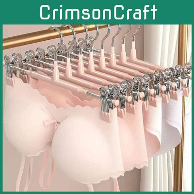 Non Slip Clothes Hanger With Stainless Steel Clips For Pants Skirts And Trousers In Bedroom And Closet