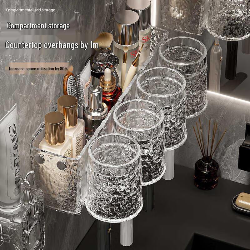 Aige Adhesive Wall-Mounted Double Cup Toothbrush Holder