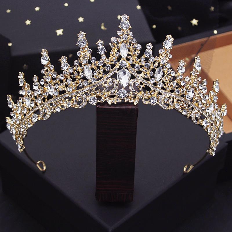 Luxury Headdress Wedding Crown Bride Tiaras and Crowns for Queen Diadem Pageant Crown Bridal Hair Jewelry Accessories