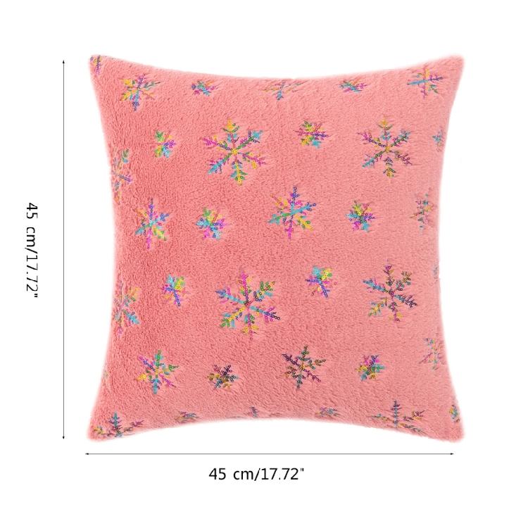 Plush Snowflake Pillowcase Christmas Decoration Cushion Cover Pillow Covers Home