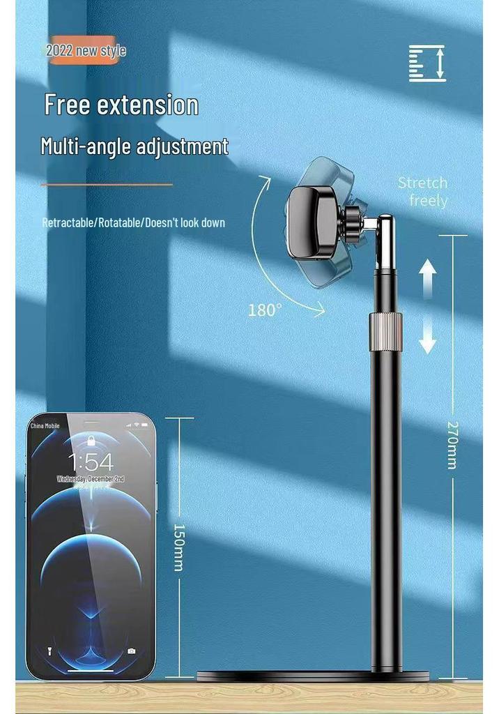 Height-Adjustable Metal Stand for iPad/Tablet - Portable & Retractable