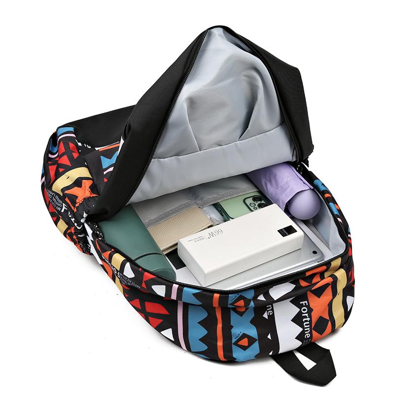 New Personalized And Trendy Unisex Large Capacity Fashionable Casual Backpack, Durable Travel Backpack, Oxford Student Backpack