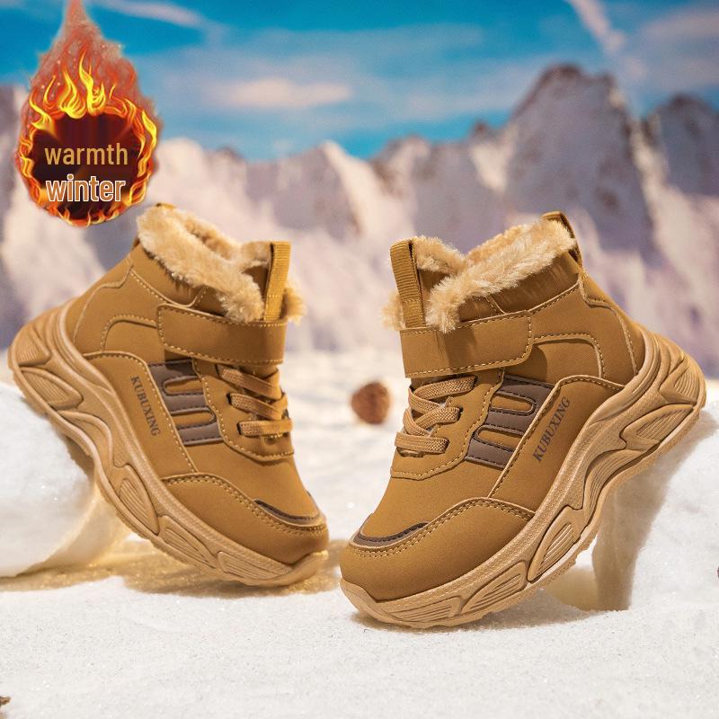

Girls and Boys 2026 Winter High-Top Snow Boots with Velvet Lining Size 26, Internal Length 16.3cm