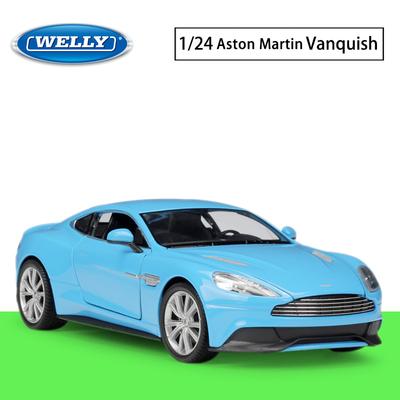 1/24 skala WELLY Aston Martin Vanquish aluminiowy model samochodu Diecasts metalowe pojazdy zabawkowe Model samochodu wysoka kolekcja symulacyjna prezenty dla dzieci