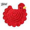 Cozy Home Afternoon Tea Decor Handmade Crochet Hen Coasters for Drinks Cute Cartoon Yarn Cup Mats Heat Decorative Kitchen Accessories Resistant