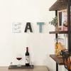Christmas Wooden Hanging Rustic Multicolor Cutout Wooden EAT Letters Wall Mounted Decorative Signs