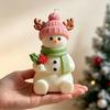 3D Christmas Snowman Chocolate Mold Heat Resistant Baking Mold Candle Silicone Mold  Decor Crafts