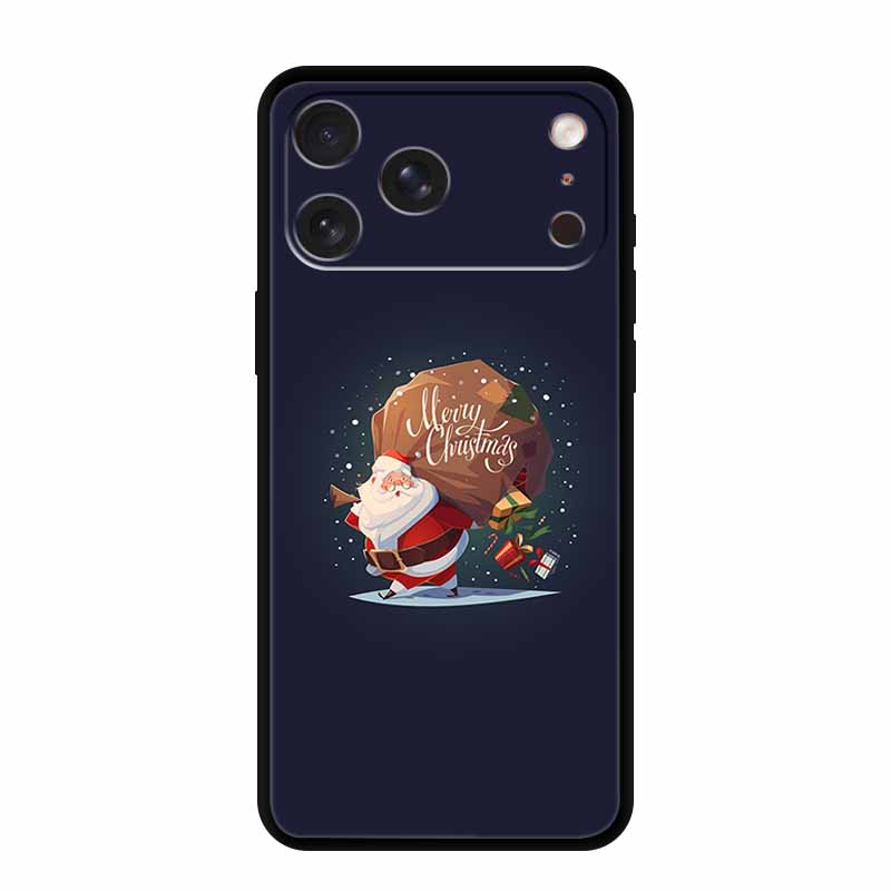 For iPhone 17 Pro Max Cover iPhone17 Pro Back Protective Phone Case For iPhone 17 Air Santa Christmas Soft Silicone TPU Coque