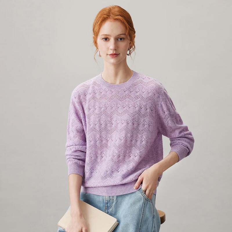 Komon Boca Women's 100% Cashmere Hollow-out Sweater
