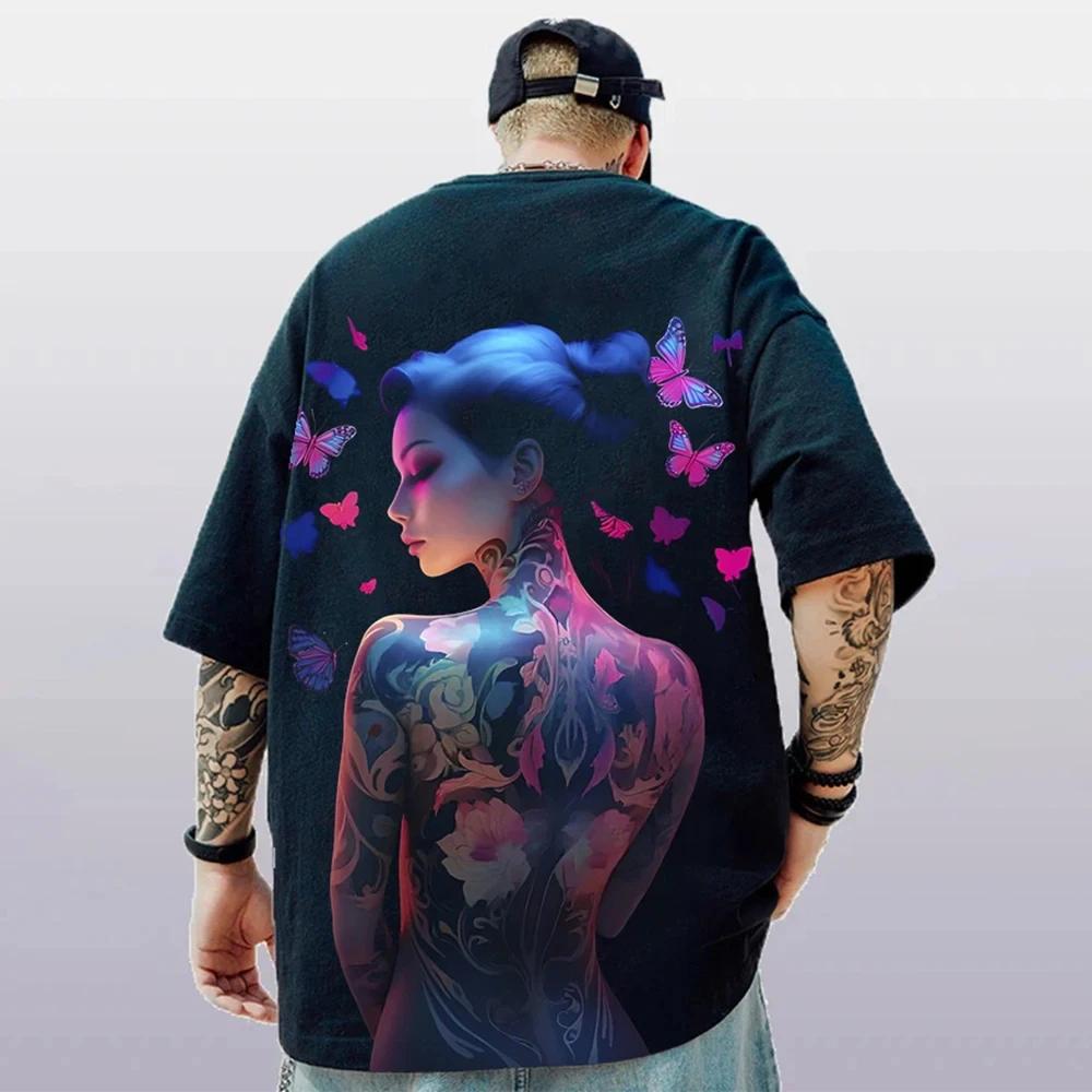 Summer Fashion Men's T-shirt 3D Anime Cartoon Printed Short Sleeve