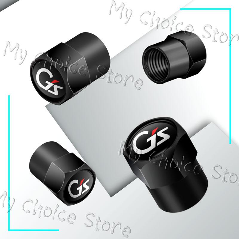 4Pcs/lot GS Emblem Car Wheel Tire Valve Caps Tyre Stem Airdust Waterproof Covers For Toyota RAV4 Hilux Voxy Noah Zrr80 65 R70