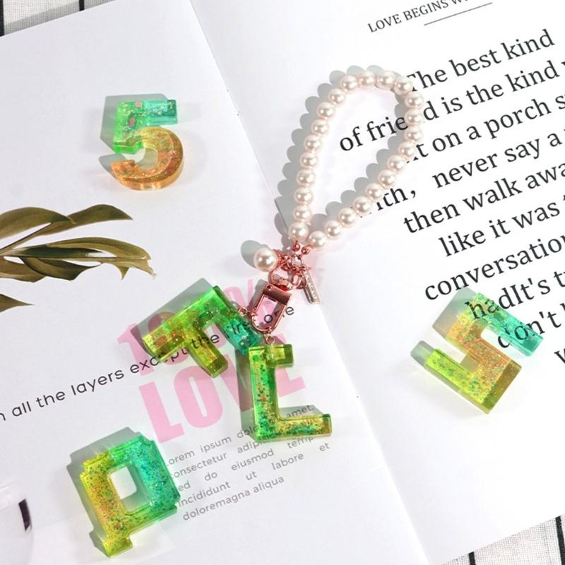 Letter A To Z Mold Alphabets & Number Silicone Mold Epoxy Resin Mold for Jewelry Making Findings Supplies Accessories