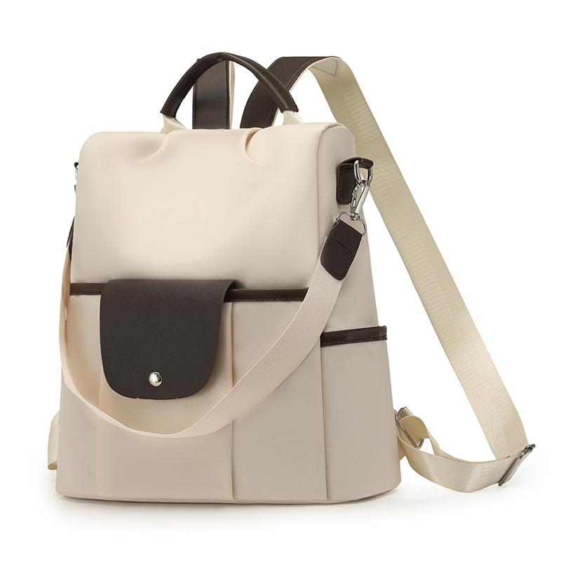 Женский городской рюкзак Студенческая школьная сумка бежевый