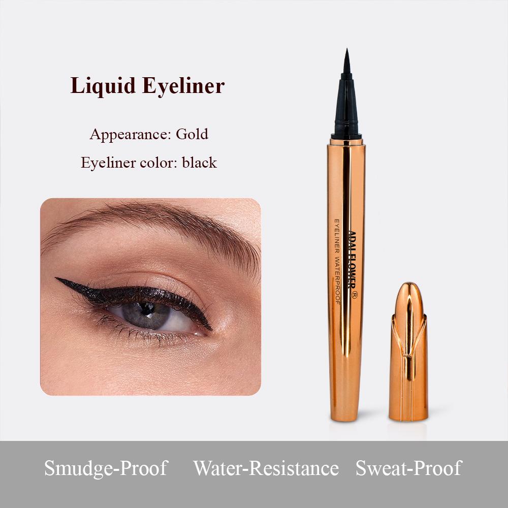 

Водостойкая жидкая подводка для глаз, устойчивая к размазыванию и переносу, долговечная, золотистая подводка для глаз, черная золотой