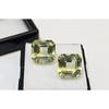 10-12 Ct Natural Tourmaline Bi-Color For Earrings Making Asscher Cut Gemstone