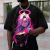Men's T-Shirt 3d Animation Character Print Short Sleeve Tee For Men Fashion Street Man Clothing Loose Oversized T-Shirt Top